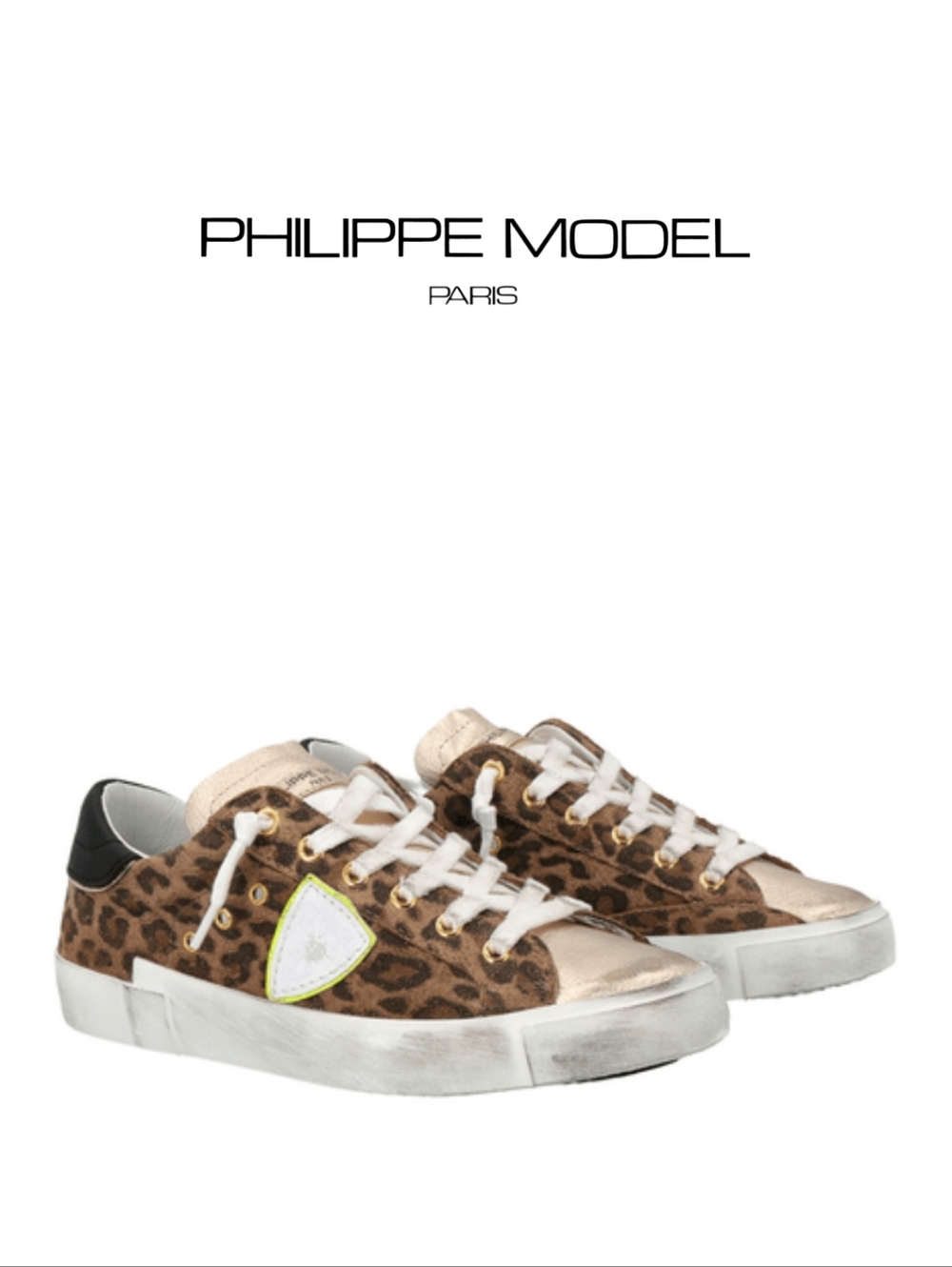Philippe Model - Women Prsx Sneakers - Animalier Leo - Beige - Size 8 US